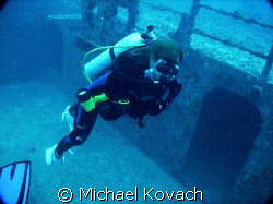 Barbara Winn on the wreck of the Spiegel Grove out of Key... by Michael Kovach 